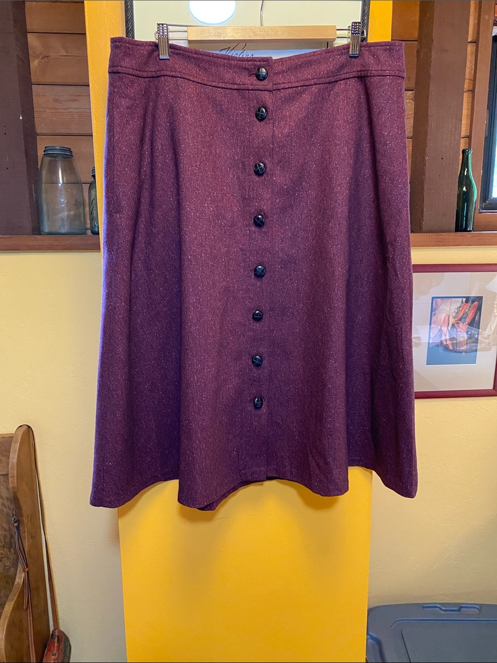 Talbots Wool blend A-line Midi Skirt - Picture 2 of 7